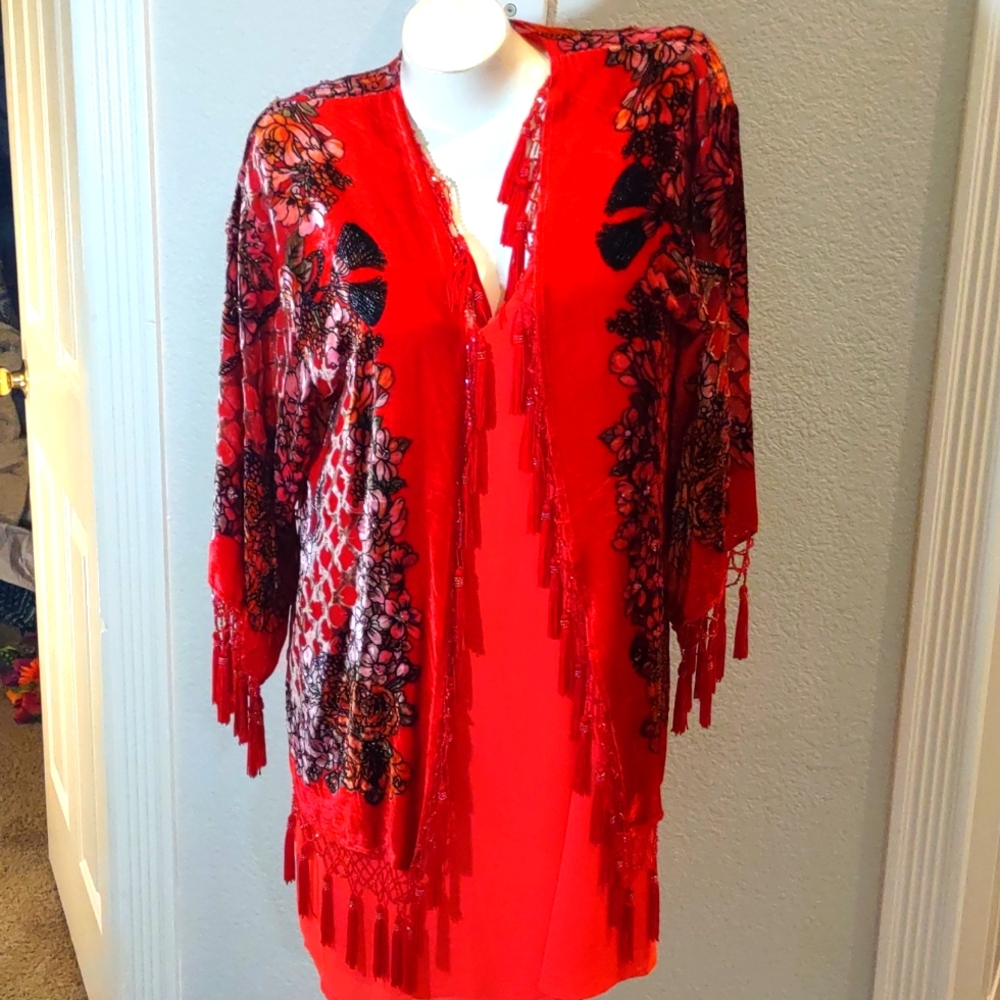 Parisline Beaded Red Jacket